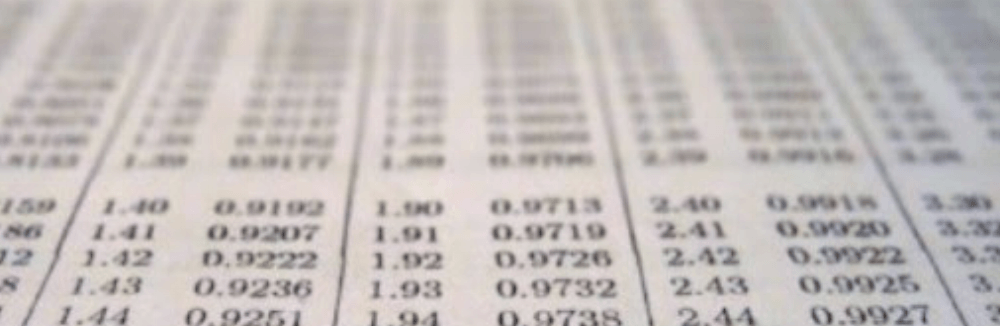 various numbers printed onto a chart